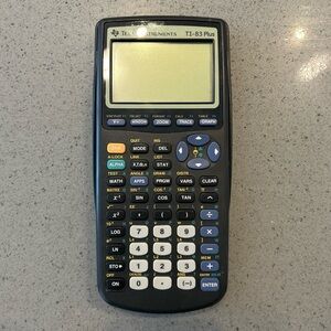 Texas Instruments TI-83 Plus Graphing Calculator - Black with Gray Keys